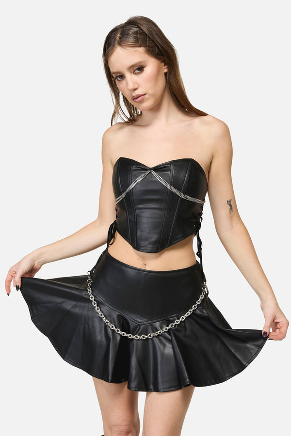 Black Friday - Skull Ring Pant Chain - silver