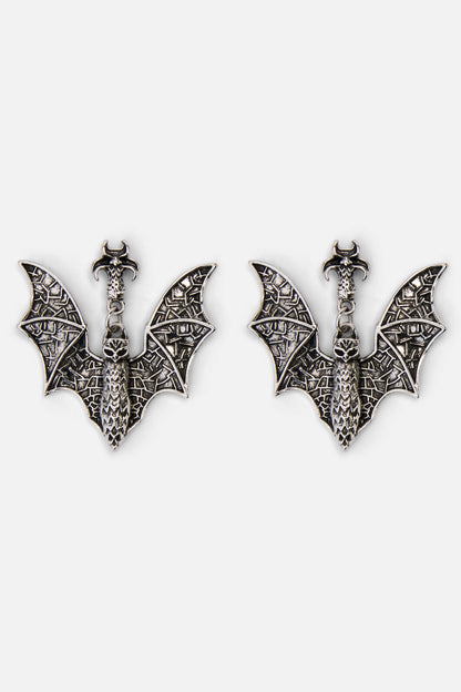 Black Friday - Bat Earrings - silver
