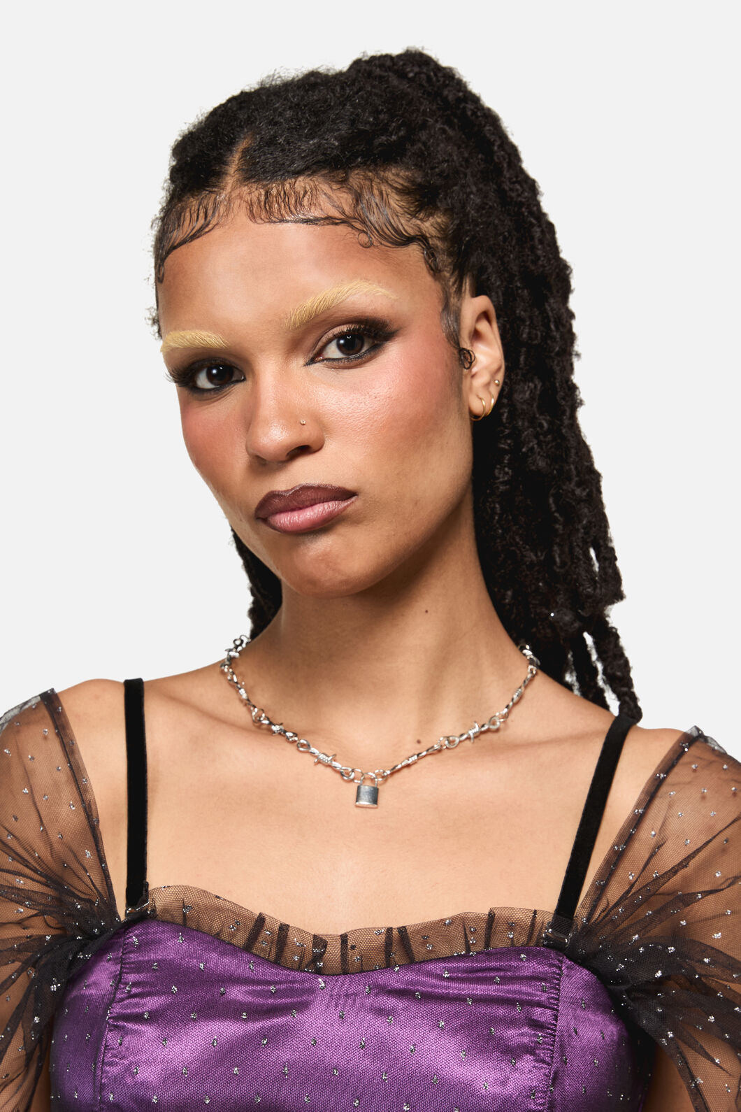 Black Friday - Barbed Lock Necklace - silver