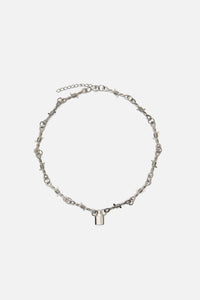 Black Friday - Barbed Lock Necklace - silver