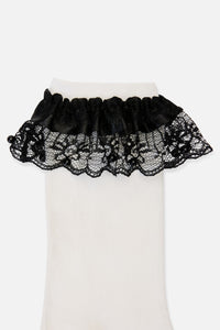 Black Friday - Contrast Lace Socks - white