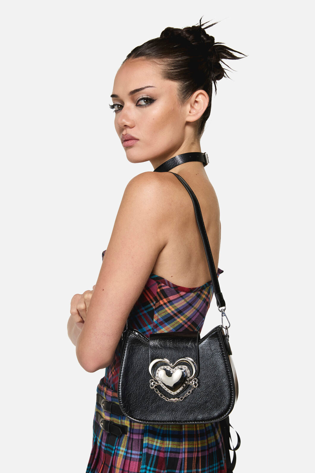 Black Friday - Centre Heart Structured Bag - black