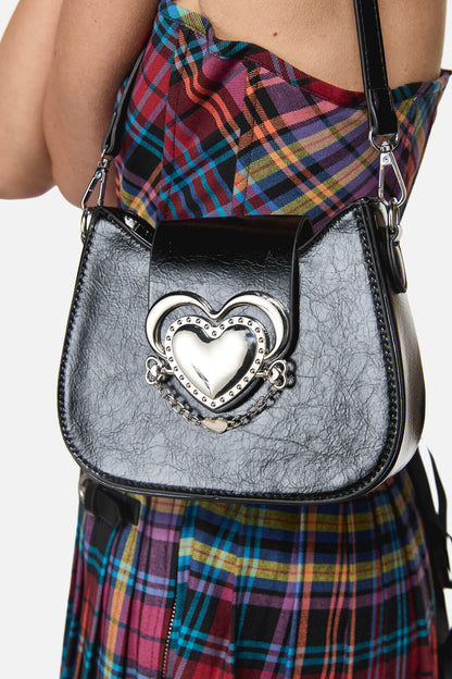 Black Friday - Centre Heart Structured Bag - black