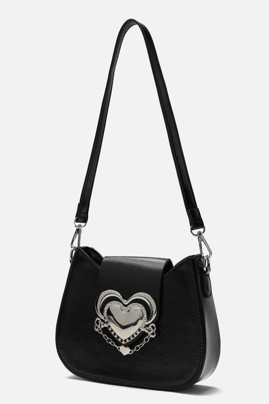 Black Friday - Centre Heart Structured Bag - black