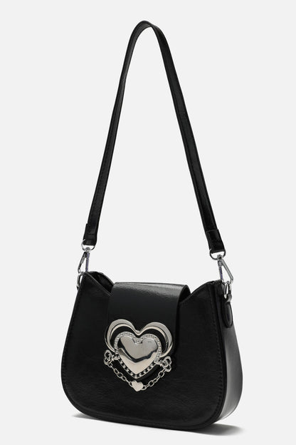 Black Friday - Centre Heart Structured Bag - black