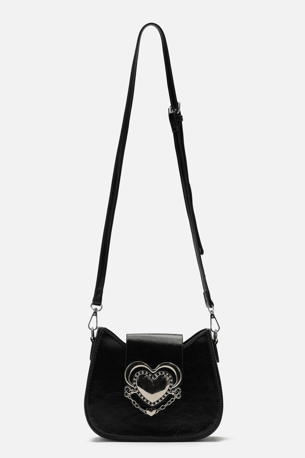 Black Friday - Centre Heart Structured Bag - black