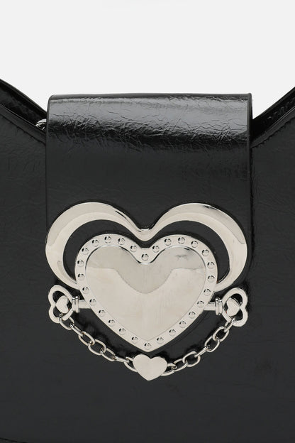 Black Friday - Centre Heart Structured Bag - black