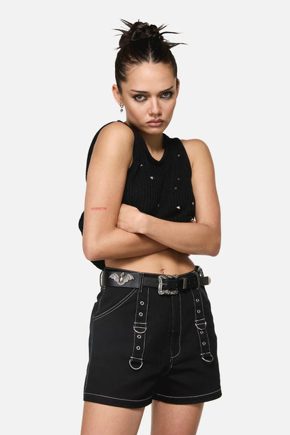 Black Friday - Bat & Stud Belt - black