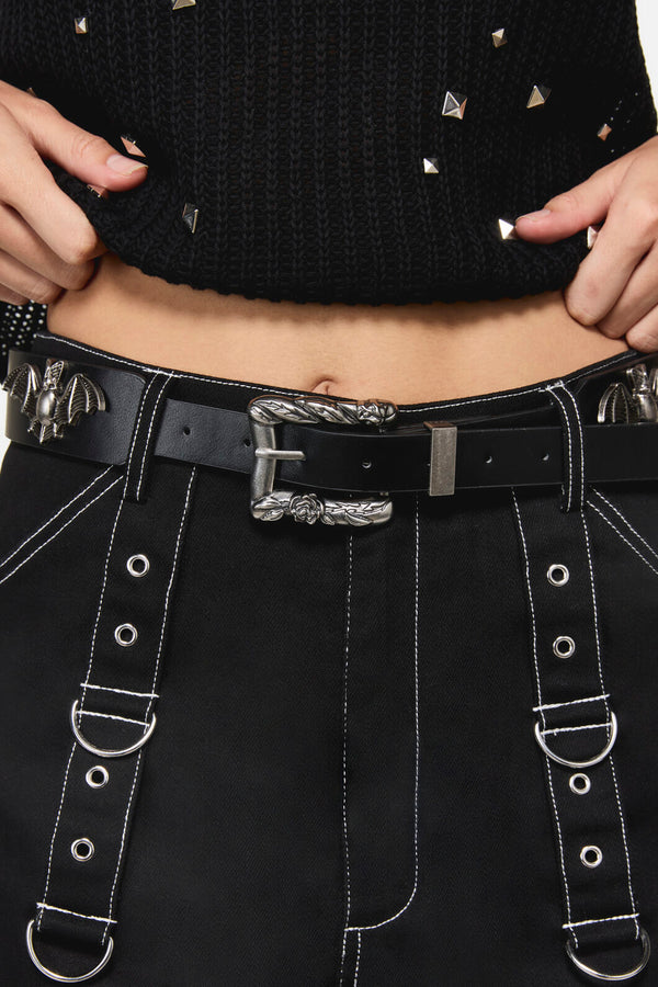 Black Friday - Bat & Stud Belt - black