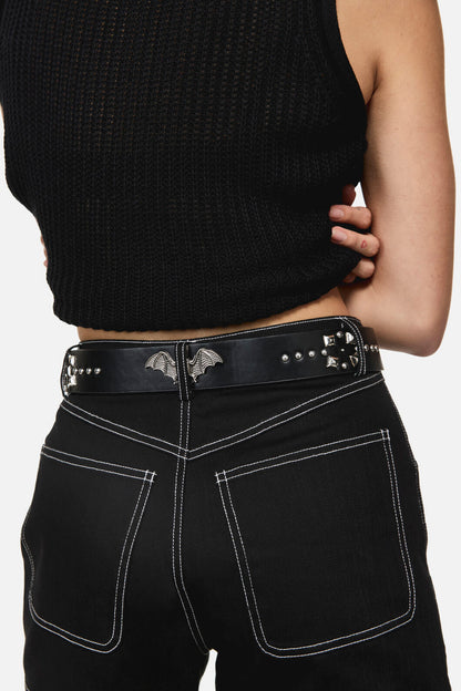 Black Friday - Bat & Stud Belt - black