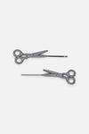 Black Friday - Scissor Snips Hair Pins - silver