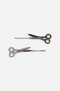 Black Friday - Scissor Snips Hair Pins - silver