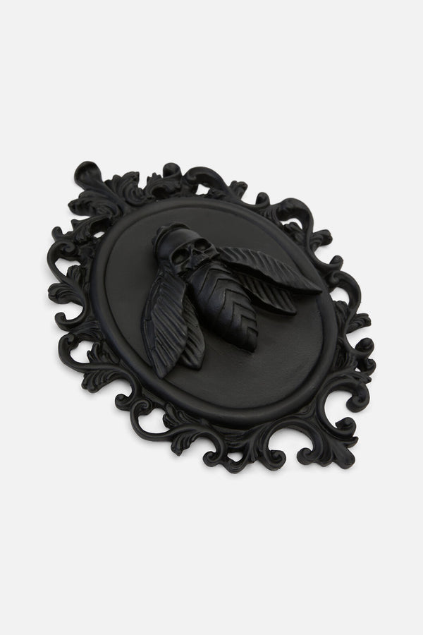 Black Friday - Death Moth Cameo Wall Hanging - black