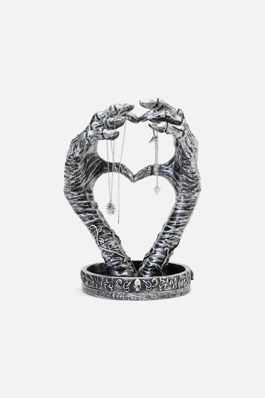 Black Friday - Hand Heart Jewellery Holder - grey