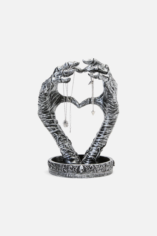 Black Friday - Hand Heart Jewellery Holder - grey