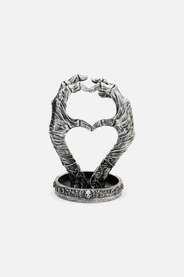 Black Friday - Hand Heart Jewellery Holder - grey