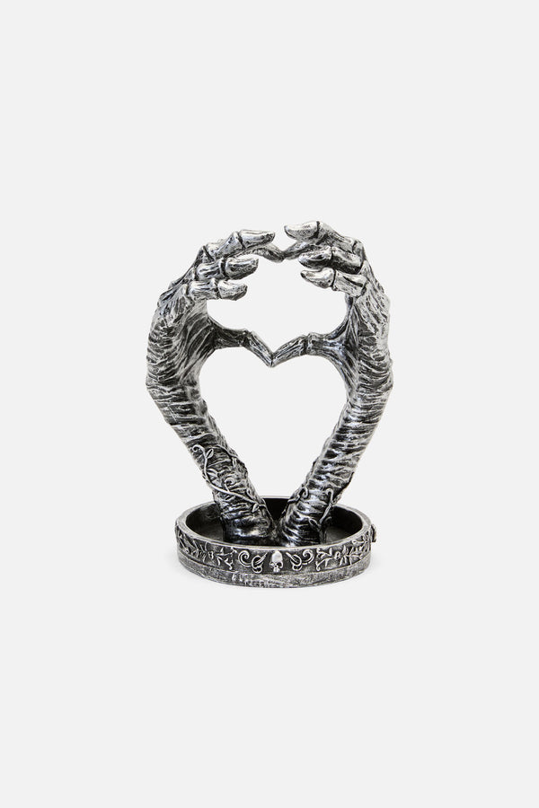 Black Friday - Hand Heart Jewellery Holder - grey