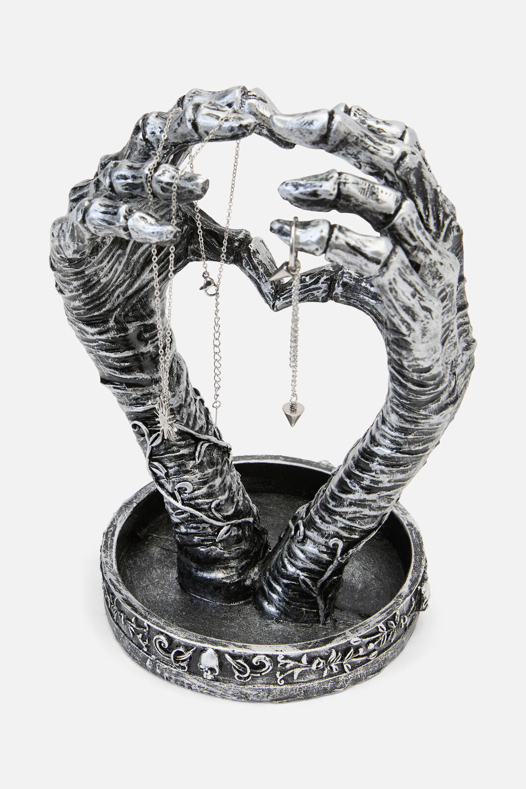 Black Friday - Hand Heart Jewellery Holder - grey