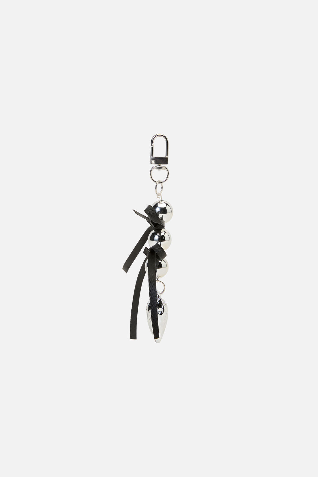 Black Friday - Bow & Heart Charm - silver