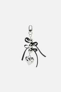 Black Friday - Bow & Heart Charm - silver