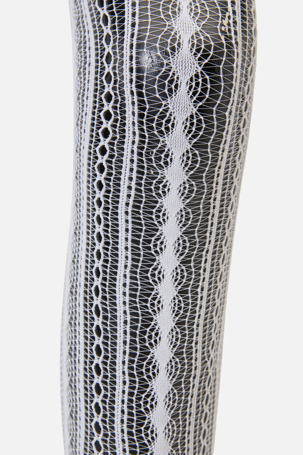Black Friday - White Vertical Fishnet Tights - white