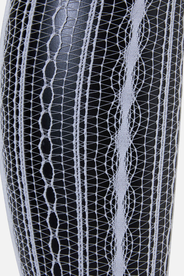 Black Friday - White Vertical Fishnet Tights - white