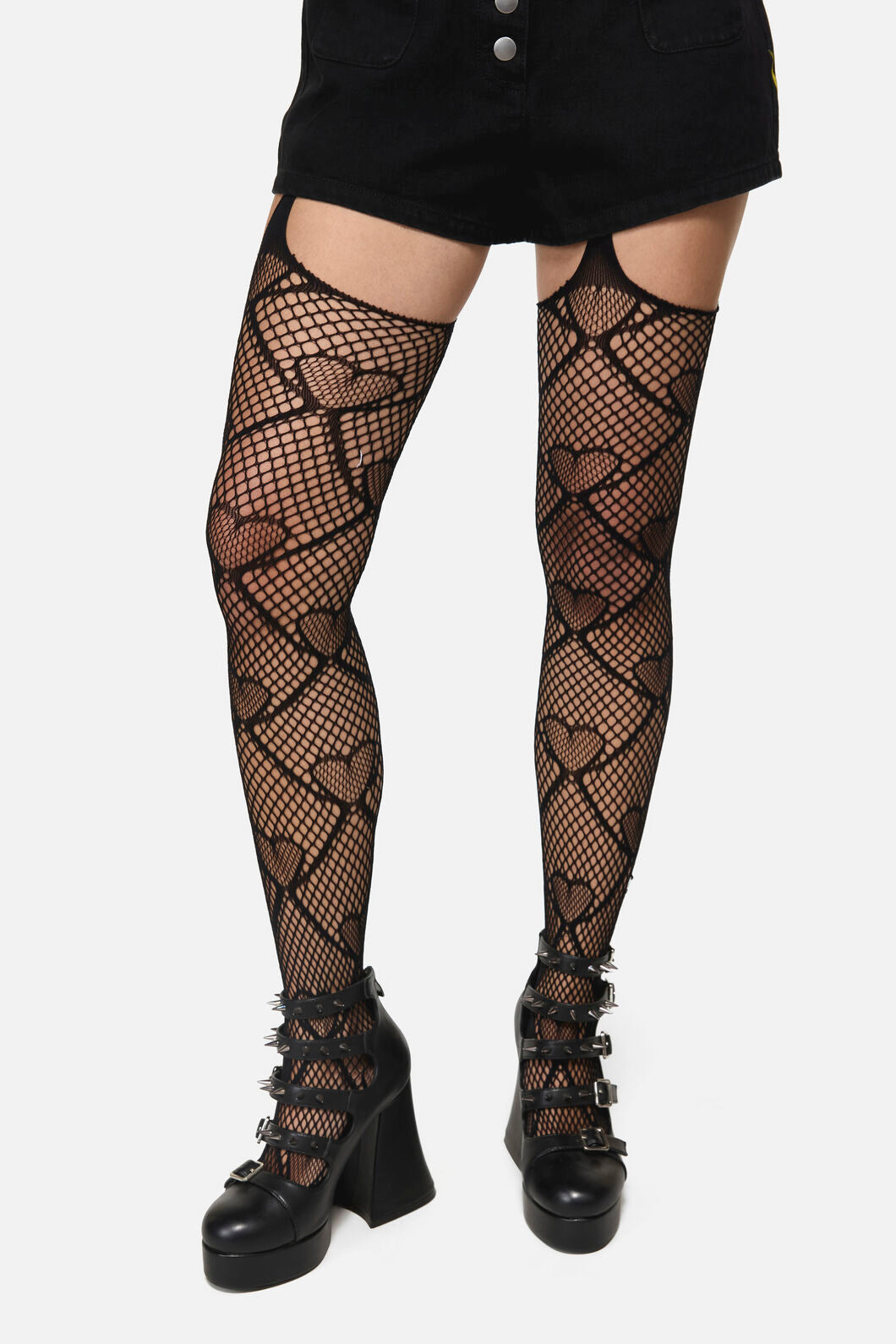 Black Friday - In Love Suspender Fishnets - black