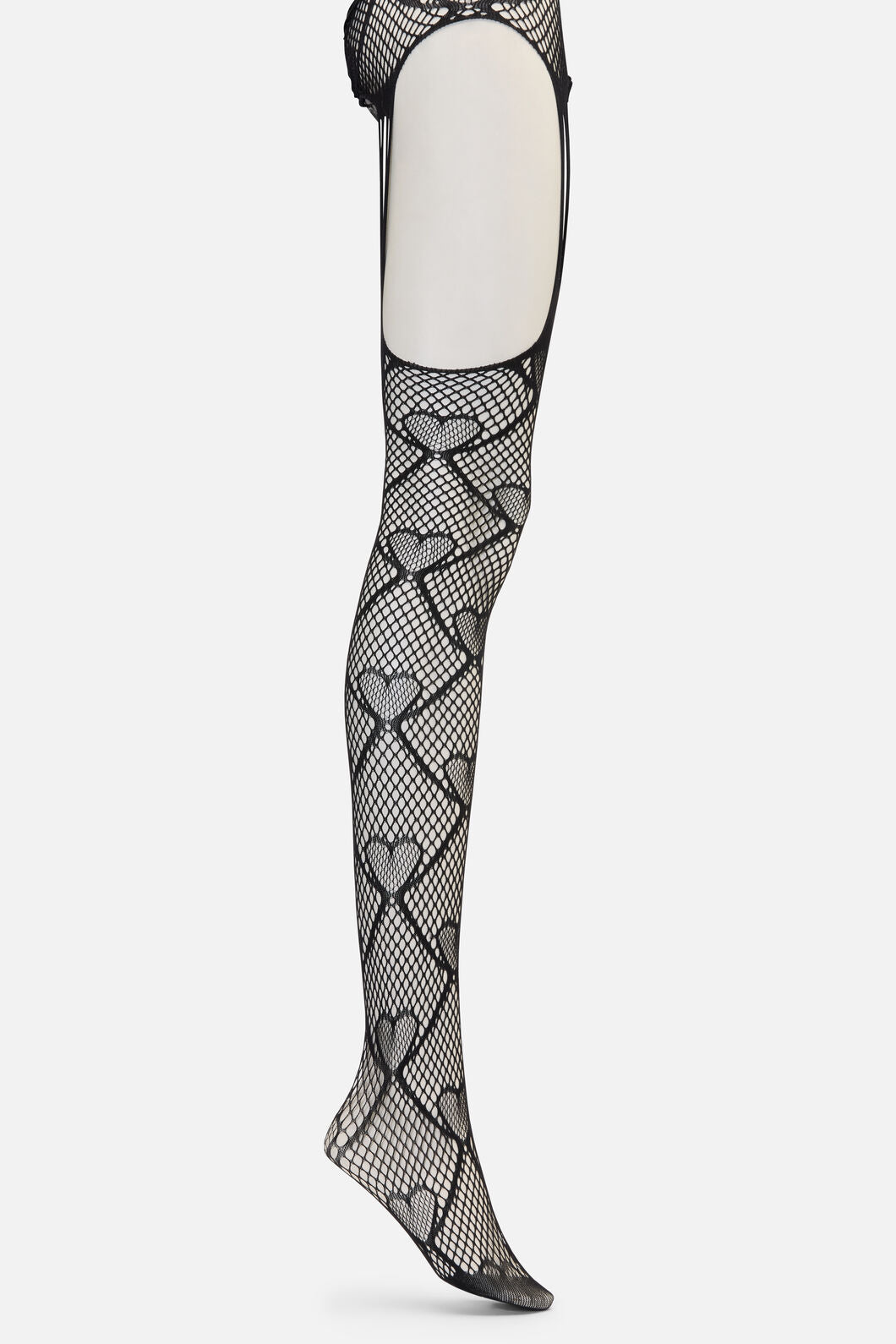 Black Friday - In Love Suspender Fishnets - black