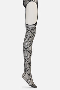 Black Friday - In Love Suspender Fishnets - black