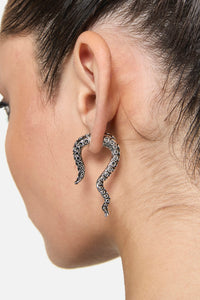Black Friday - Tentacle Earrings - silver