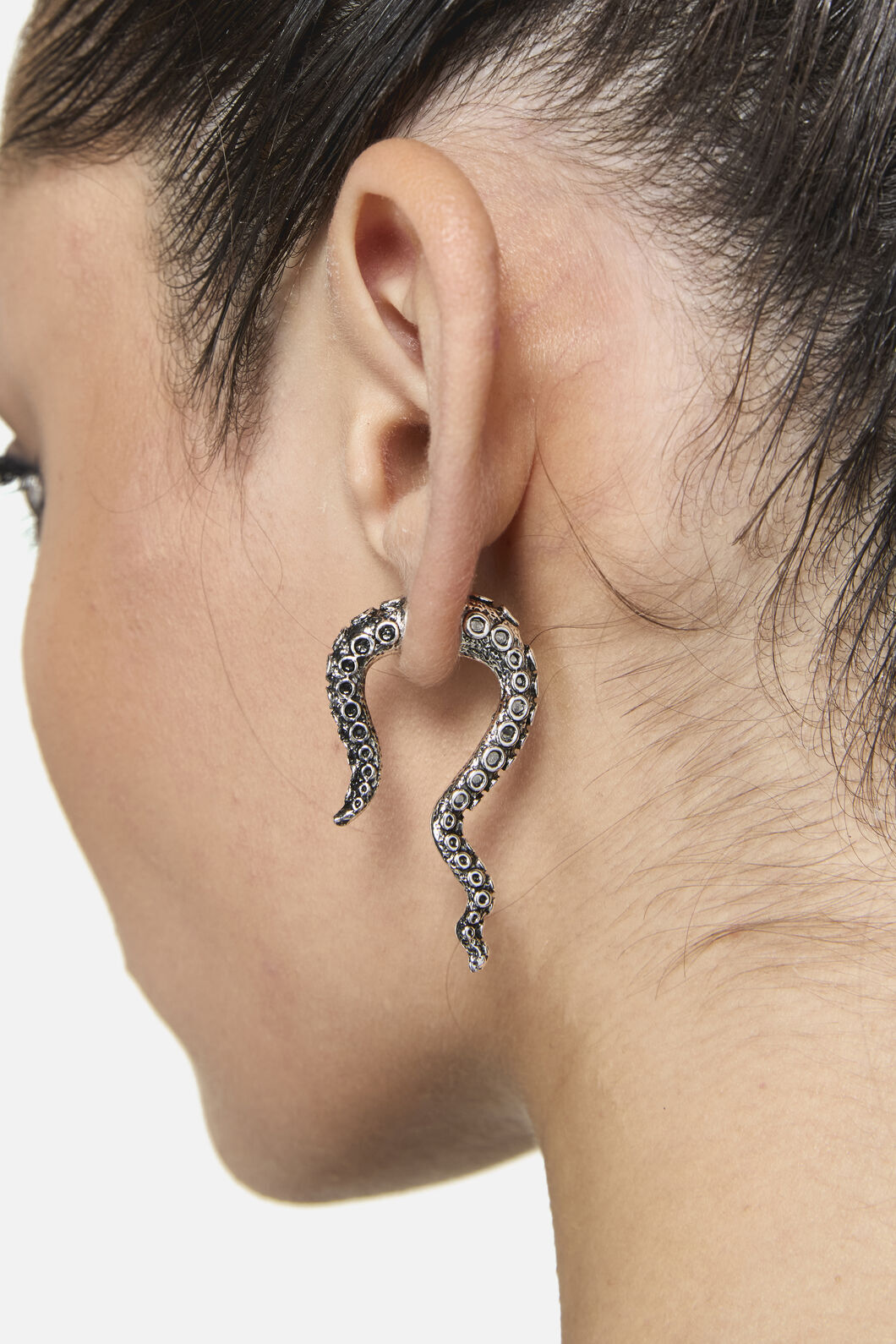 Black Friday - Tentacle Earrings - silver