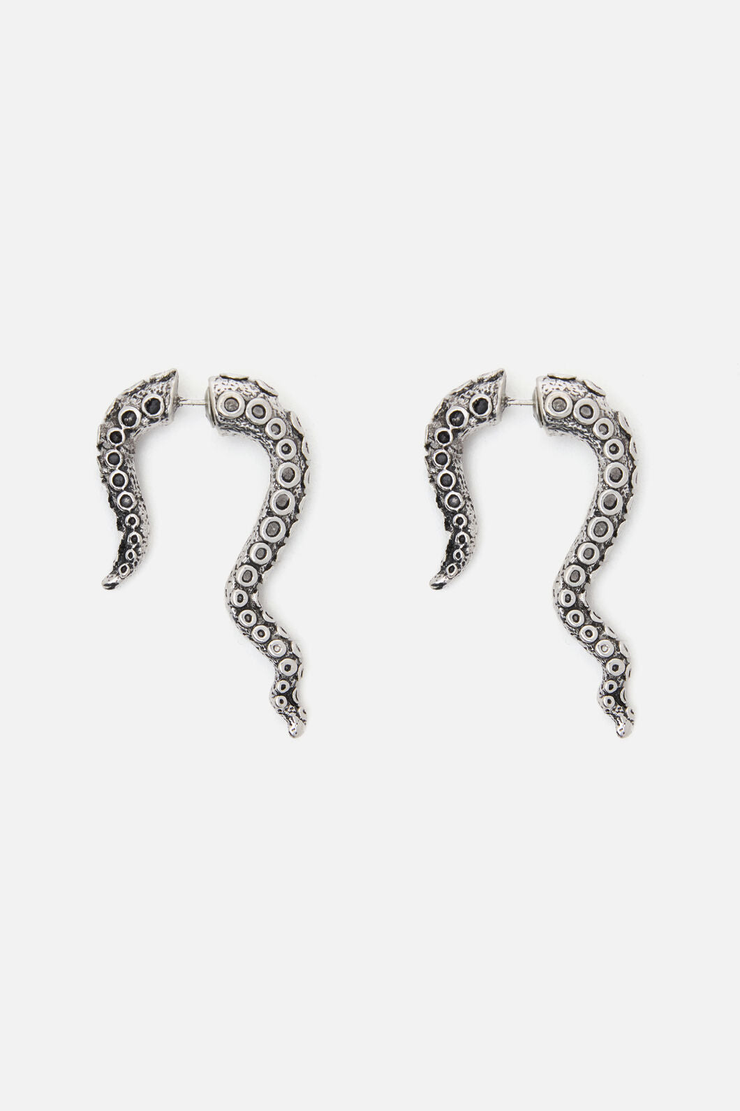 Black Friday - Tentacle Earrings - silver