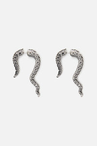 Black Friday - Tentacle Earrings - silver