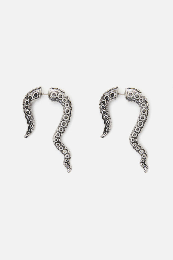 Black Friday - Tentacle Earrings - silver