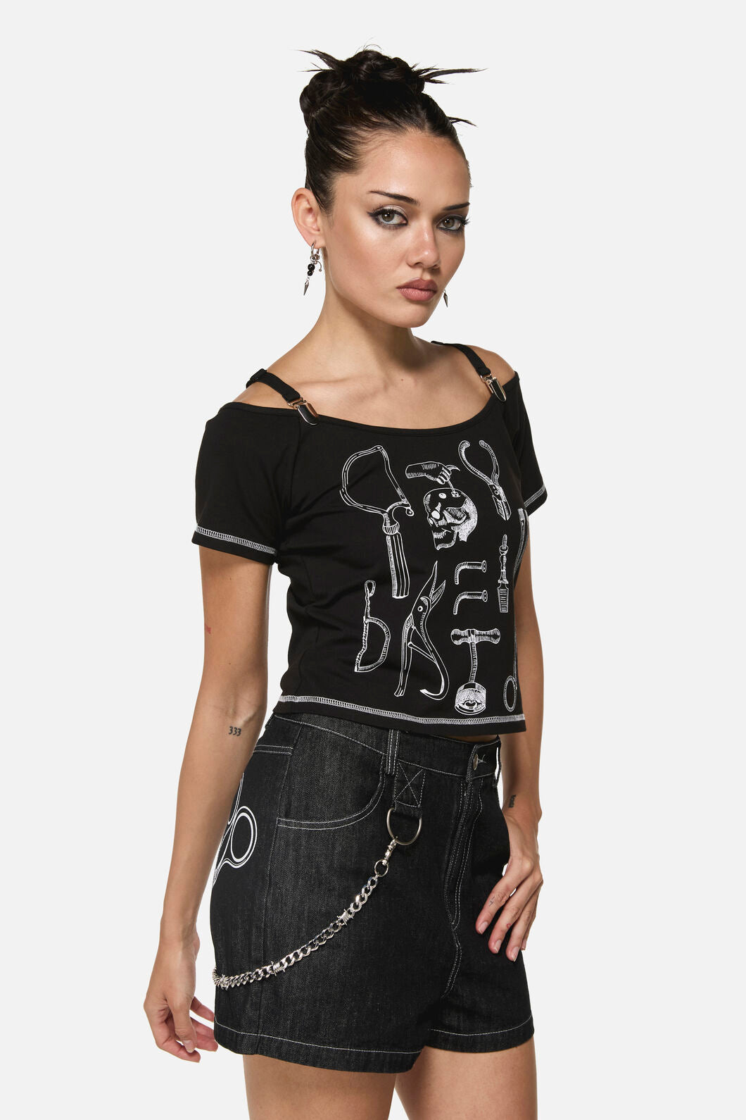 Black Friday - Thick Barbed Chain - silver