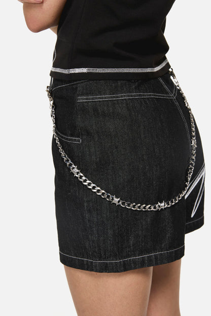 Black Friday - Thick Barbed Chain - silver