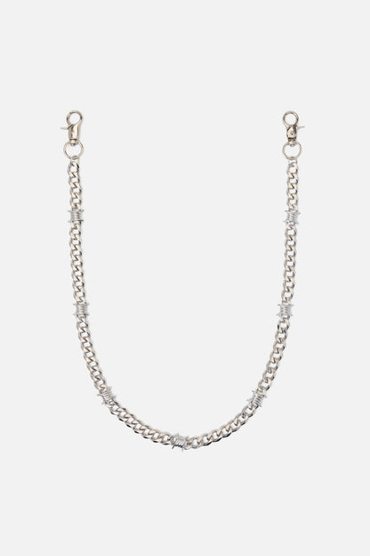 Black Friday - Thick Barbed Chain - silver