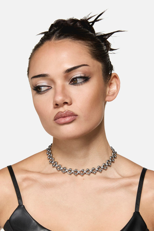 Black Friday - Ring & Ball Necklace - silver