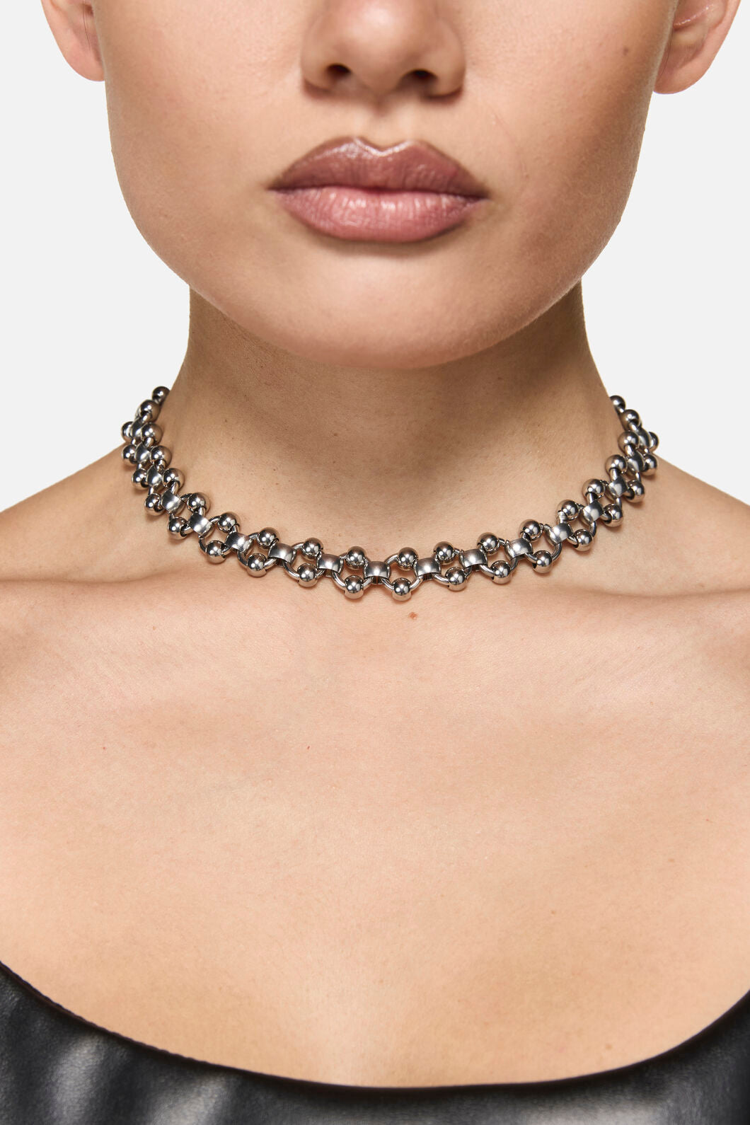 Black Friday - Ring & Ball Necklace - silver