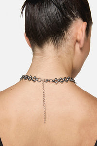 Black Friday - Ring & Ball Necklace - silver