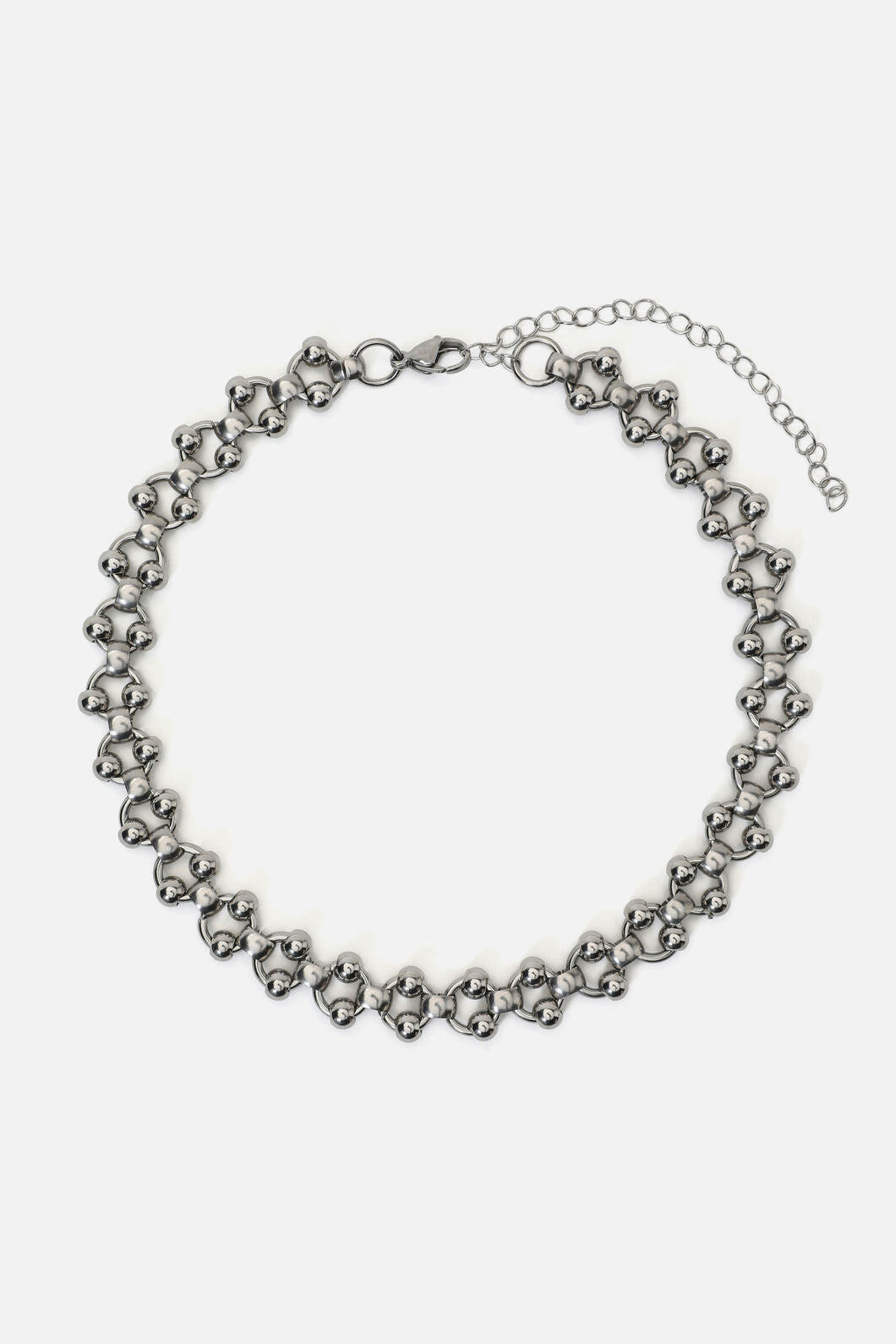 Black Friday - Ring & Ball Necklace - silver