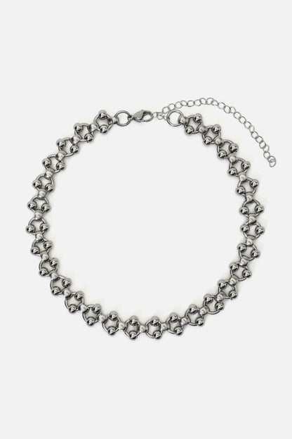 Black Friday - Ring & Ball Necklace - silver