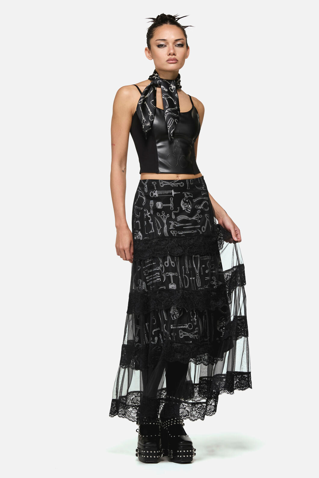 Black Friday - Barbaric Satin Scarf - black
