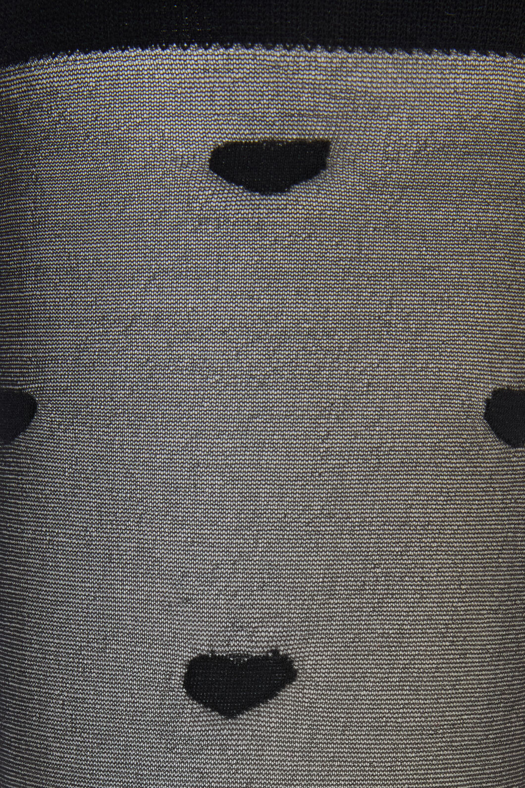 Black Friday - Black Heart Mesh Long Socks - black