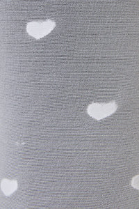 Black Friday - White Heart Mesh Long Socks - white