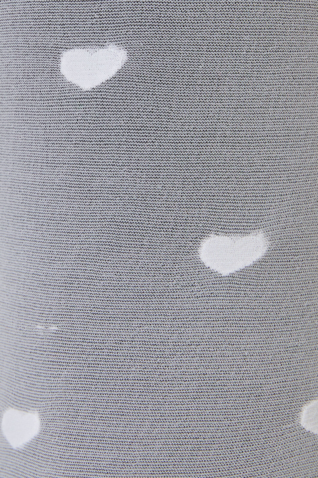 Black Friday - White Heart Mesh Long Socks - white