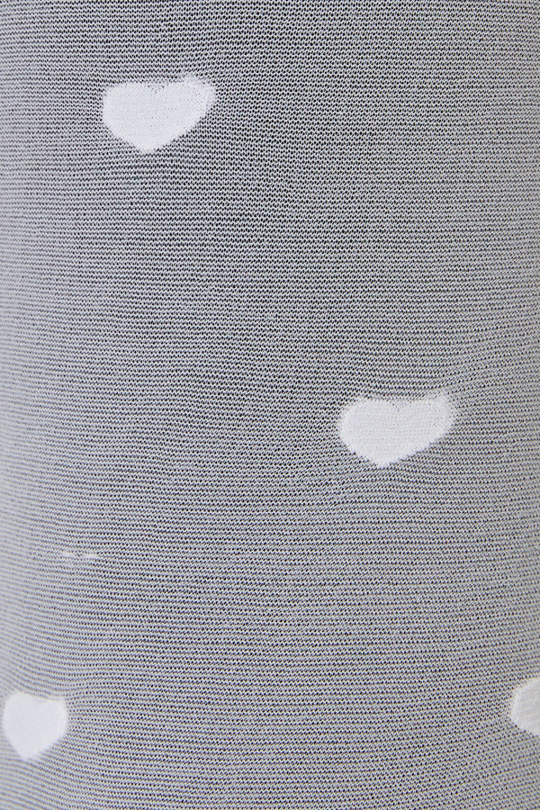 Black Friday - White Heart Mesh Long Socks - white