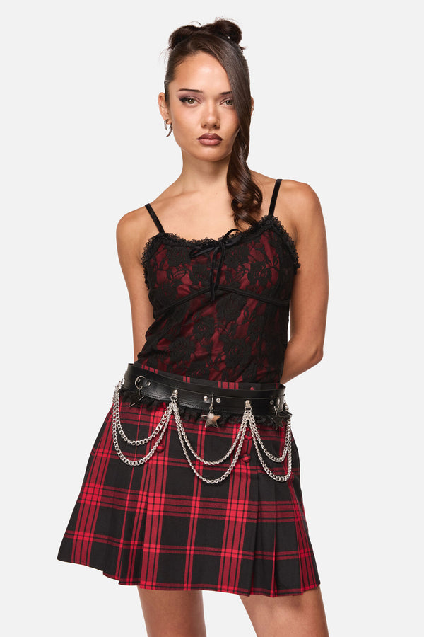 Black Friday - Star Charm & Chain Belt - black-silver