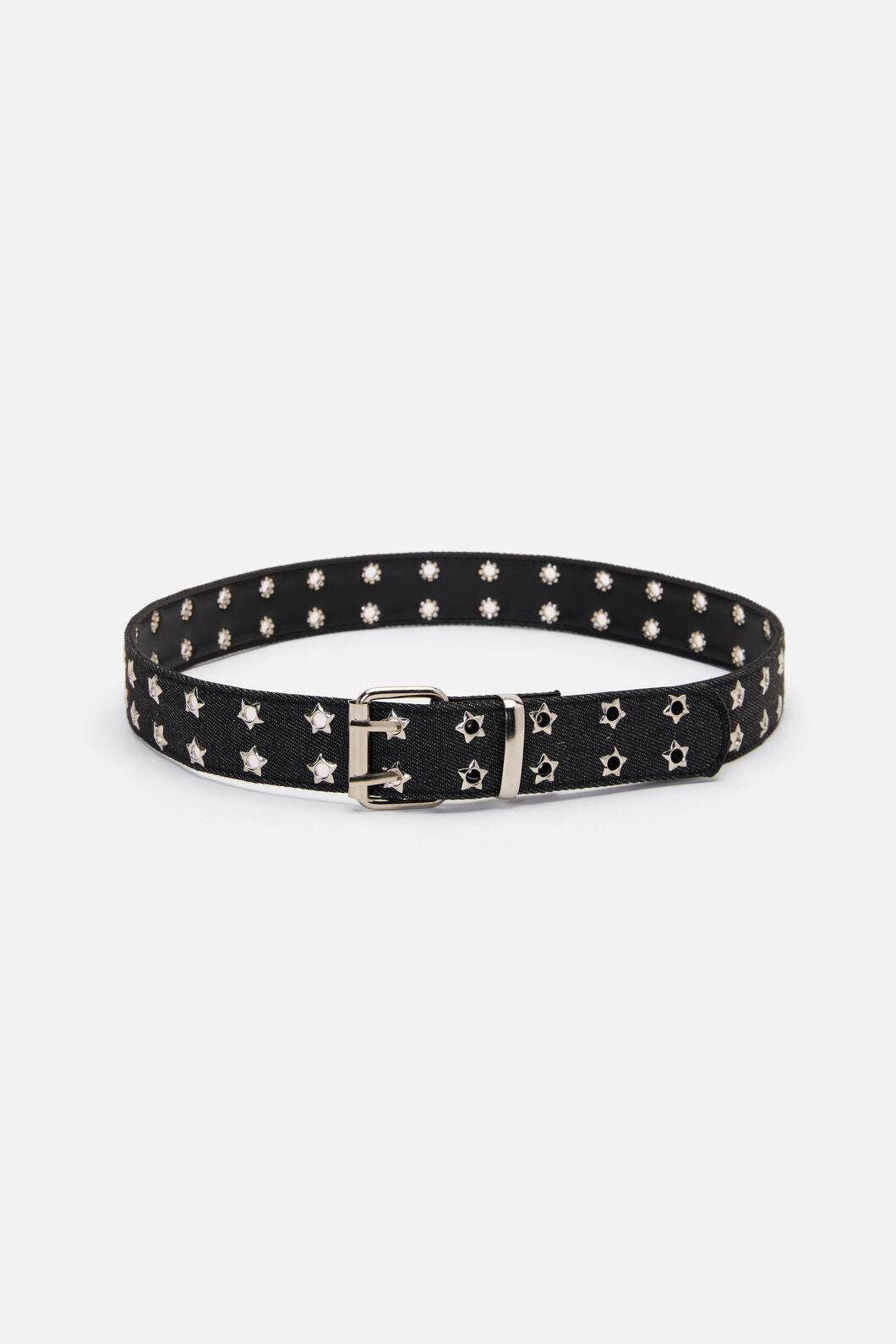 Black Friday - Star Eyelet Black Denim Belt - black