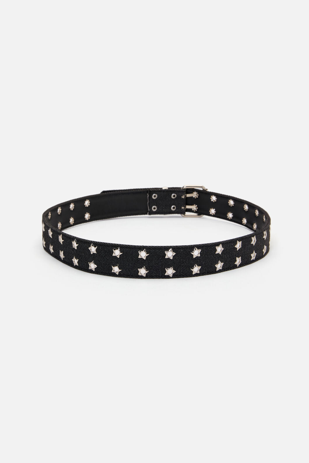 Black Friday - Star Eyelet Black Denim Belt - black